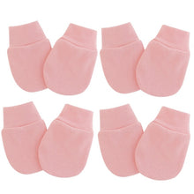 Load image into Gallery viewer, KLV 4 Pair/set Simple Cute Baby Knitting Mitten Newborn Anti-eat Hand Anti-Grab Face Protect Glove Baby Mitten
