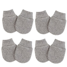 Load image into Gallery viewer, KLV 4 Pair/set Simple Cute Baby Knitting Mitten Newborn Anti-eat Hand Anti-Grab Face Protect Glove Baby Mitten
