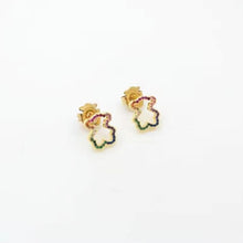 Load image into Gallery viewer, Hot Sale Fashion Women Silver Color Rose Gold Stainless Steel  Copper Hollow Crystal Animal Bear Stud Earrings Pulseras Jewelry
