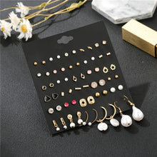Load image into Gallery viewer, Luokey 2020 New Arrival Stud Earrings Set For Women Cute Rainbow Butterfly Flower Enamel Gold Stud Earrings Korean Charm Jewelry

