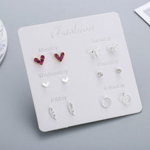 Load image into Gallery viewer, Luokey 2020 New Arrival Stud Earrings Set For Women Cute Rainbow Butterfly Flower Enamel Gold Stud Earrings Korean Charm Jewelry
