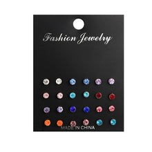 Load image into Gallery viewer, Luokey 2020 New Arrival Stud Earrings Set For Women Cute Rainbow Butterfly Flower Enamel Gold Stud Earrings Korean Charm Jewelry
