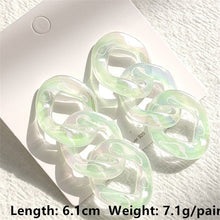 Load image into Gallery viewer, HUANZHI 2020 New Transparent Acrylic Round Circle Small Big Earrings Geometric Long Chain Stud Earrings For Women Girls Jewelry
