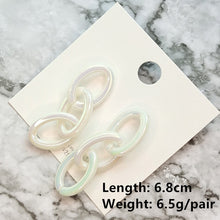 Load image into Gallery viewer, HUANZHI 2020 New Transparent Acrylic Round Circle Small Big Earrings Geometric Long Chain Stud Earrings For Women Girls Jewelry
