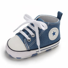 Load image into Gallery viewer, Baby Shoes Boy Girl Star Solid Sneaker Cotton Soft Anti-Slip Sole Newborn Infant First Walkers Toddler Casual Canvas Crib Shoes
