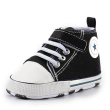 Load image into Gallery viewer, Baby Shoes Boy Girl Star Solid Sneaker Cotton Soft Anti-Slip Sole Newborn Infant First Walkers Toddler Casual Canvas Crib Shoes
