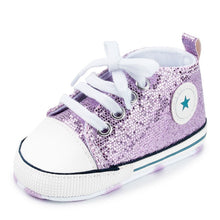 Load image into Gallery viewer, Baby Shoes Boy Girl Star Solid Sneaker Cotton Soft Anti-Slip Sole Newborn Infant First Walkers Toddler Casual Canvas Crib Shoes
