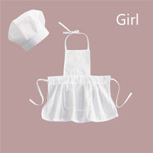 Load image into Gallery viewer, Baby Chef Apron Hat for Kids Costumes  Chef Baby  Cook Costume Newborn Photography Prop Newborn Hat Apron
