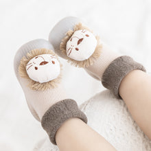 Load image into Gallery viewer, baby sock shoes for winter thick cotton animal styles cute baby floor shoes anti-slip first walkers 0-3 years
