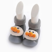 Load image into Gallery viewer, baby sock shoes for winter thick cotton animal styles cute baby floor shoes anti-slip first walkers 0-3 years
