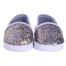 Load image into Gallery viewer, Doll Clothes Shoes Canvas Sequins Shoes For 18 Inch American&amp;43Cm Baby New Born Reborn Doll For Our Generation Christmas Girl`s
