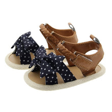 Load image into Gallery viewer, 2020 Children Summer Shoes Newborn Infant Baby Girl Soft Crib Shoes Infants Anti-slip Sneaker Striped Bow Prewalker 0-18M
