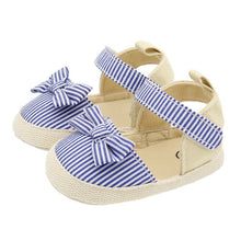 Load image into Gallery viewer, 2020 Children Summer Shoes Newborn Infant Baby Girl Soft Crib Shoes Infants Anti-slip Sneaker Striped Bow Prewalker 0-18M
