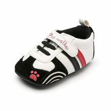 Load image into Gallery viewer, New newborn baby boy shoes Pink stripe Patch Casual soft bottom non-slip breathable new born baby girls Infant toddler shoes
