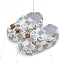 Load image into Gallery viewer, New newborn baby boy shoes Pink stripe Patch Casual soft bottom non-slip breathable new born baby girls Infant toddler shoes
