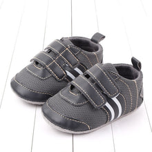 Load image into Gallery viewer, New newborn baby boy shoes Pink stripe Patch Casual soft bottom non-slip breathable new born baby girls Infant toddler shoes
