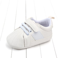 Load image into Gallery viewer, New newborn baby boy shoes Pink stripe Patch Casual soft bottom non-slip breathable new born baby girls Infant toddler shoes
