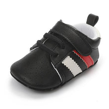 Load image into Gallery viewer, New newborn baby boy shoes Pink stripe Patch Casual soft bottom non-slip breathable new born baby girls Infant toddler shoes
