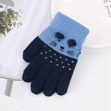 Load image into Gallery viewer, Children Kids Winter Warm Thicken Gloves Girls Boys Toddler Cute Cat Mittens Imitation Cashmere Finger Gloves For 1-7T
