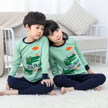 Load image into Gallery viewer, Baby Kids Pajamas Sets Cotton Boys Sleepwear Suit Autumn Girls Pajamas Long Sleeve Pijamas Tops+Pants 2pcs Children Clothing
