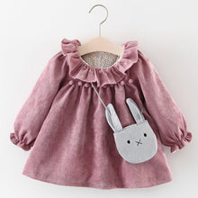 Load image into Gallery viewer, Melario Newborn Baby Girl Dress Autumn Princess Dresses for Kids Dress Cartoon Baby Dress With Bag Infant Clothing Toddler Dress
