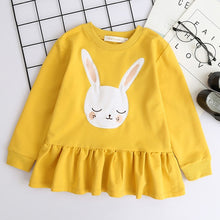 Load image into Gallery viewer, Bear Leader Girls Dress New Brand Baby Girls Blouse Rabbit Ears Hooded Ruched Long Sleeve Children Clothing Dress Girls Clothes
