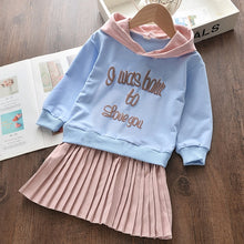 Load image into Gallery viewer, Bear Leader Girls Dress New Brand Baby Girls Blouse Rabbit Ears Hooded Ruched Long Sleeve Children Clothing Dress Girls Clothes
