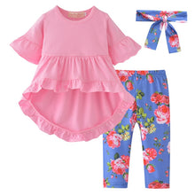 Load image into Gallery viewer, 3Pcs Newborn Baby Girl Clothes Set Fashion Autumn Cotton Letter T-shirt Pants Headband Fall Toddler Infant Outfits Clothing Suit
