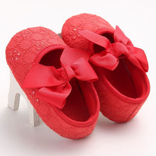 Load image into Gallery viewer, Emmababy Infant Baby Girl Shoes Bowknot Anti-Slip Soft Sole Hook First Walkers Toddler Infant Baby Girl Kids Shoes 0-18M 3 Color
