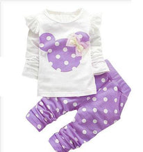 Load image into Gallery viewer, 2020 Spring New Children's Clothing Fashion Baby Girl Out 2pcs Suit Coat +Pant Cartoon Set Newborn Baby Cotton Clothes Suit
