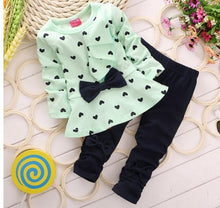 Load image into Gallery viewer, 2020 Spring New Children's Clothing Fashion Baby Girl Out 2pcs Suit Coat +Pant Cartoon Set Newborn Baby Cotton Clothes Suit
