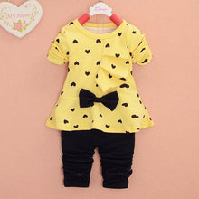 Load image into Gallery viewer, 2020 Spring New Children's Clothing Fashion Baby Girl Out 2pcs Suit Coat +Pant Cartoon Set Newborn Baby Cotton Clothes Suit
