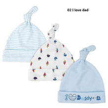 Load image into Gallery viewer, 3pcs Per Lot Baby Hats 100% Cotton Printed Baby Hats &amp; Caps For 0-6 Months Newborn Baby Accessories Dropshipping KF268
