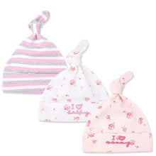 Load image into Gallery viewer, 3pcs Per Lot Baby Hats 100% Cotton Printed Baby Hats &amp; Caps For 0-6 Months Newborn Baby Accessories Dropshipping KF268
