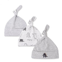 Load image into Gallery viewer, 3pcs Per Lot Baby Hats 100% Cotton Printed Baby Hats &amp; Caps For 0-6 Months Newborn Baby Accessories Dropshipping KF268
