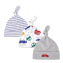 Load image into Gallery viewer, 3pcs Per Lot Baby Hats 100% Cotton Printed Baby Hats &amp; Caps For 0-6 Months Newborn Baby Accessories Dropshipping KF268
