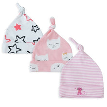 Load image into Gallery viewer, 3pcs Per Lot Baby Hats 100% Cotton Printed Baby Hats &amp; Caps For 0-6 Months Newborn Baby Accessories Dropshipping KF268
