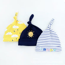 Load image into Gallery viewer, 3pcs Per Lot Baby Hats 100% Cotton Printed Baby Hats &amp; Caps For 0-6 Months Newborn Baby Accessories Dropshipping KF268
