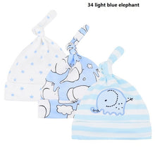 Load image into Gallery viewer, 3pcs Per Lot Baby Hats 100% Cotton Printed Baby Hats &amp; Caps For 0-6 Months Newborn Baby Accessories Dropshipping KF268
