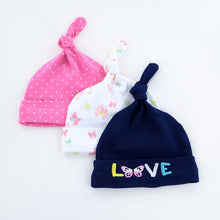Load image into Gallery viewer, 3pcs Per Lot Baby Hats 100% Cotton Printed Baby Hats &amp; Caps For 0-6 Months Newborn Baby Accessories Dropshipping KF268
