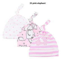 Load image into Gallery viewer, 3pcs Per Lot Baby Hats 100% Cotton Printed Baby Hats &amp; Caps For 0-6 Months Newborn Baby Accessories Dropshipping KF268
