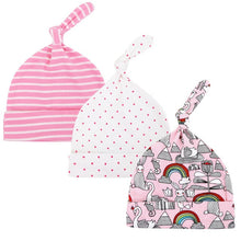 Load image into Gallery viewer, 3pcs Per Lot Baby Hats 100% Cotton Printed Baby Hats &amp; Caps For 0-6 Months Newborn Baby Accessories Dropshipping KF268
