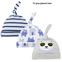 Load image into Gallery viewer, 3pcs Per Lot Baby Hats 100% Cotton Printed Baby Hats &amp; Caps For 0-6 Months Newborn Baby Accessories Dropshipping KF268
