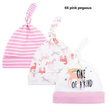 Load image into Gallery viewer, 3pcs Per Lot Baby Hats 100% Cotton Printed Baby Hats &amp; Caps For 0-6 Months Newborn Baby Accessories Dropshipping KF268
