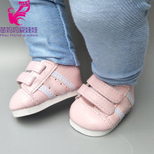 Load image into Gallery viewer, 7cm doll shoes for 43cm born baby Doll Shoes sneackers fit For 18 inch Doll shoes Toy Boots Doll Accessories
