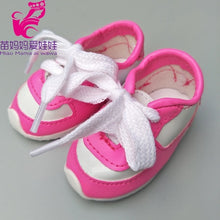 Load image into Gallery viewer, 7cm doll shoes for 43cm born baby Doll Shoes sneackers fit For 18 inch Doll shoes Toy Boots Doll Accessories

