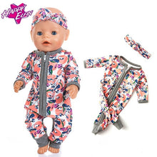 Load image into Gallery viewer, New fashion Jumpsuits Fit For 43cm Zapf Born Baby Doll 17inch Born Babies Doll Clothes
