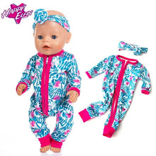 Load image into Gallery viewer, New fashion Jumpsuits Fit For 43cm Zapf Born Baby Doll 17inch Born Babies Doll Clothes

