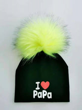 Load image into Gallery viewer, girl newborn cotton hats baby pom pom photo props i love mama papa children's kids hat  boy toddler girl cap bonnet infant hats
