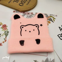 Load image into Gallery viewer, 2020 New Fashion Children Winter Hats Baby Kids Girl Solid Knitted Beanies Caps Hair Ball Thick Baby Boys Girls Winter Warm Hat
